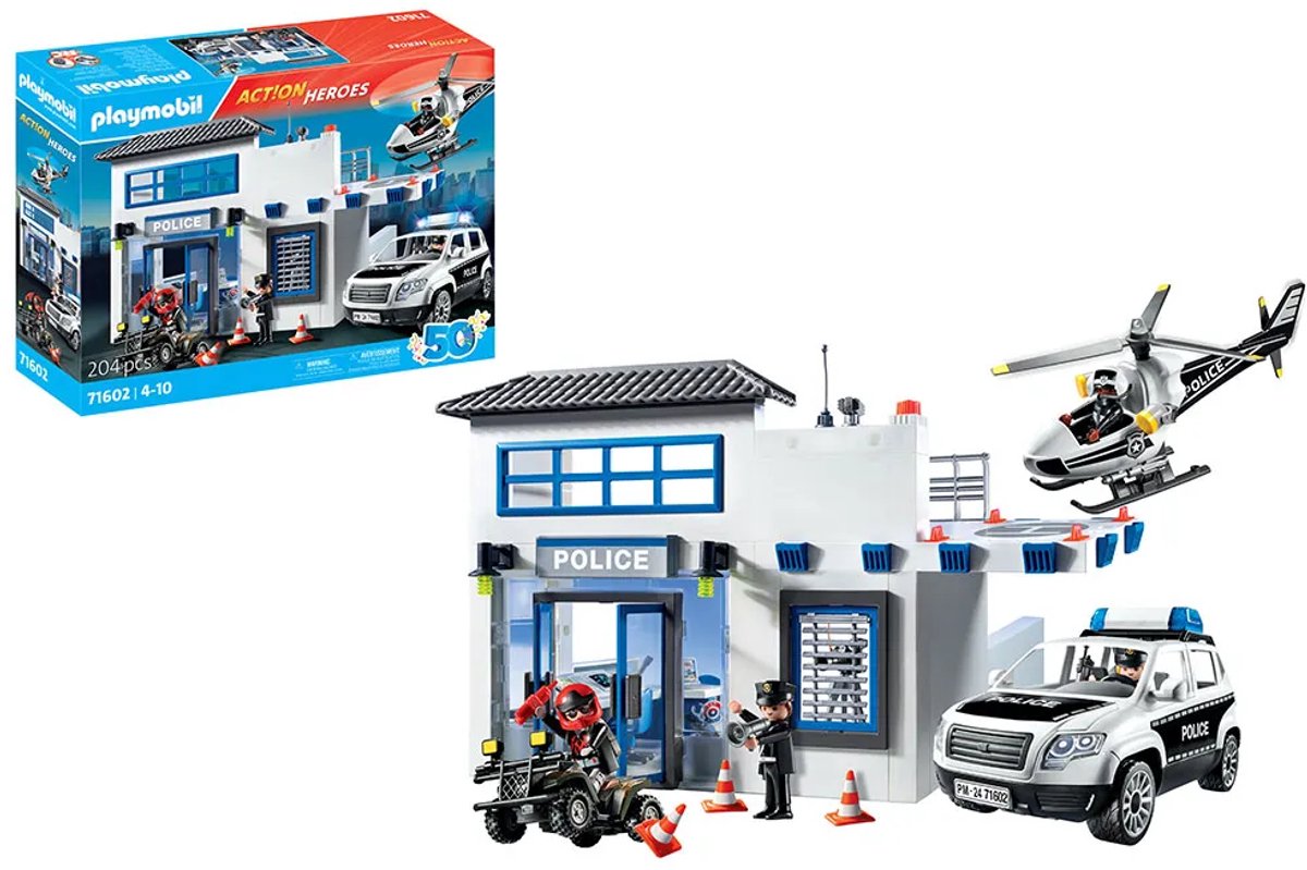 PLAYMOBIL Action Heroes 50YR Politiepost met voertuigen - 71602 — afbeelding 16