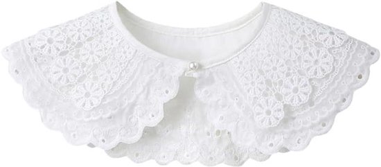 Nepkraag Kisjaal Kant voor Jurk Kledingaccessoires Booghals Dames Wit Kant Halsband