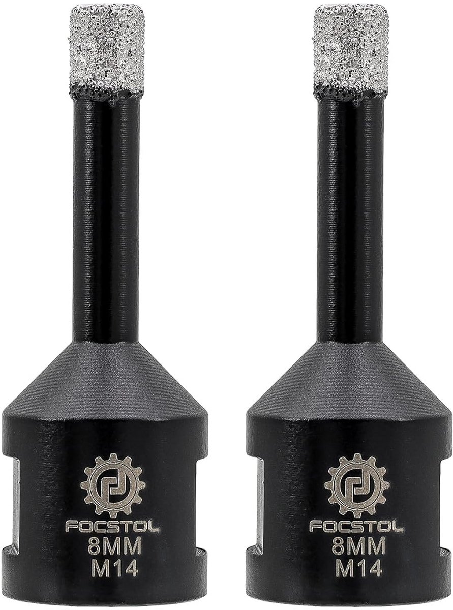 2-Delige Diamant Tegelboor 8mm voor Harde Materialen zoals Steen en Graniet