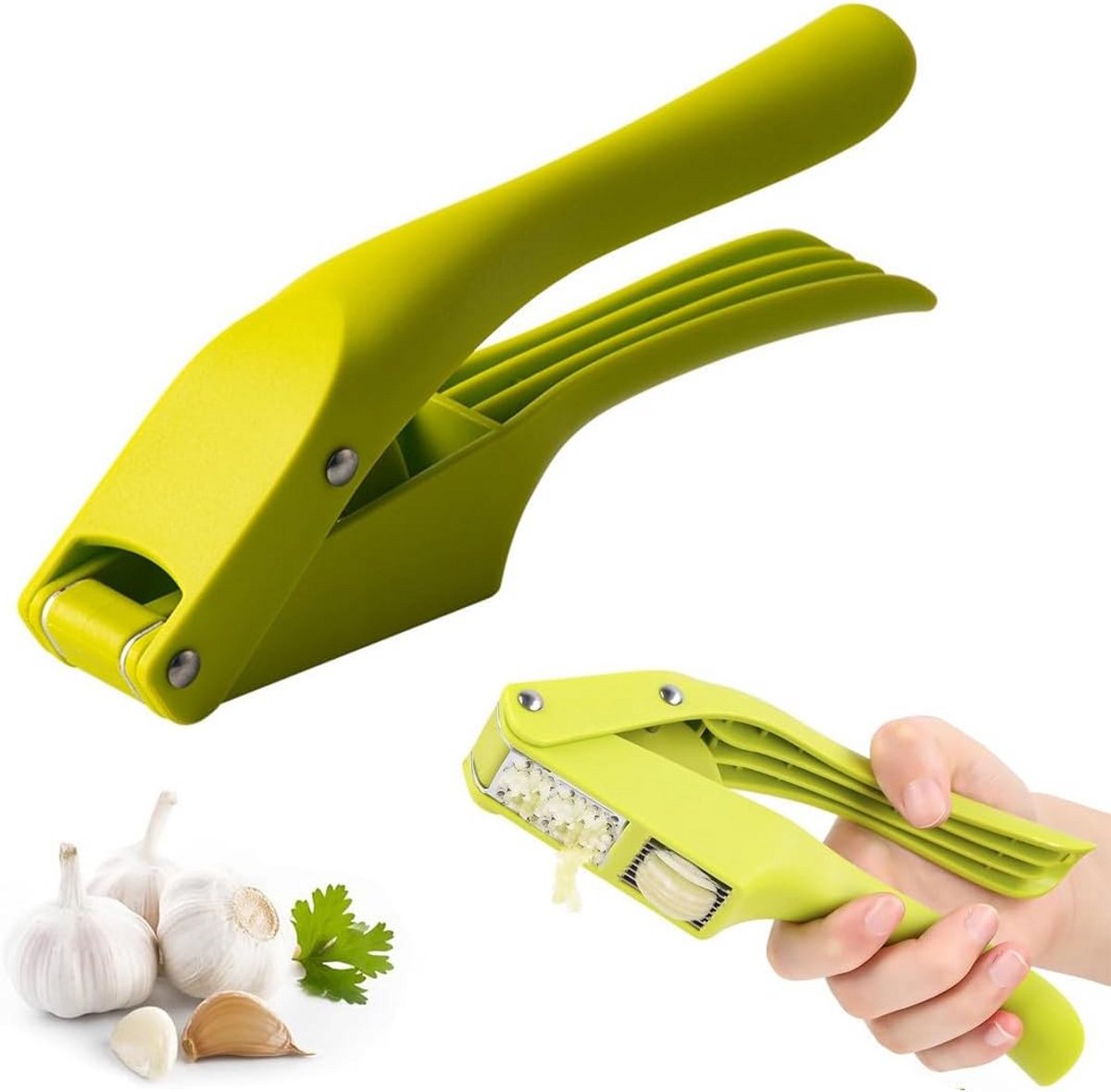 Roestvrijstalen Knoflookpers Met Ergonomisch Handvat