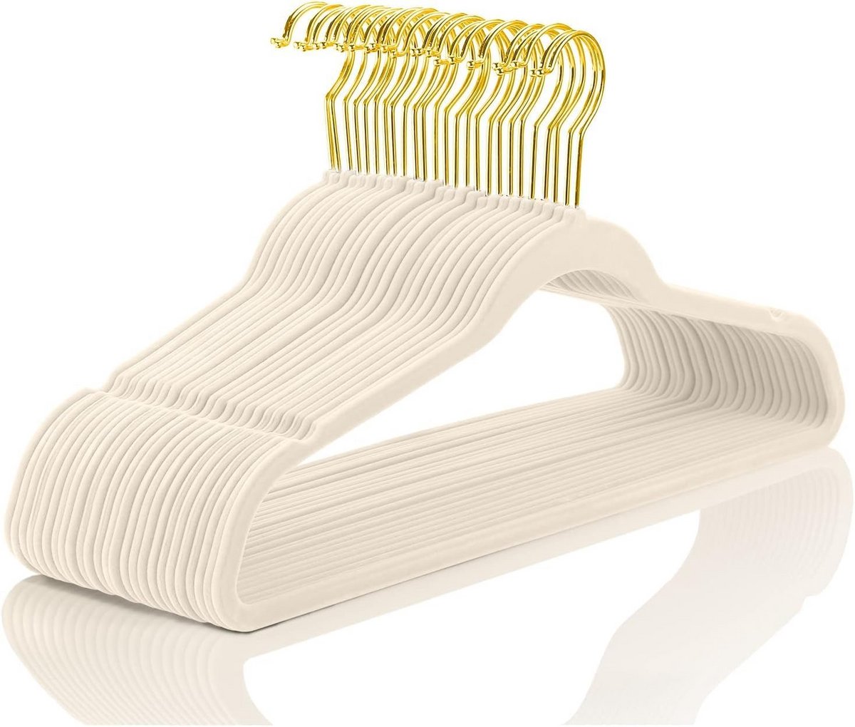 30 Stuks Premium Fluwelen Kledinghangers - Antislip & Ruimtebesparend