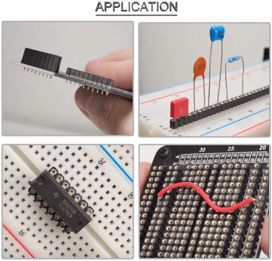 Ticfox 5 Stuks Female Header – 1x40 Pins, 2.54mm, Enkele Rij, Voor PCB En Arduino