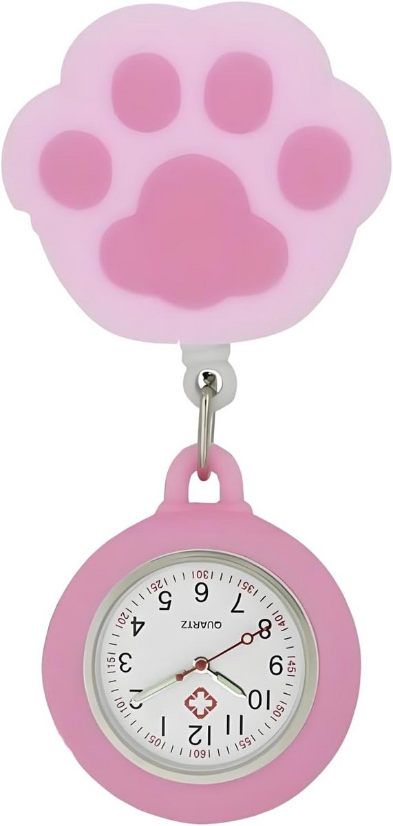Intrekbaar Verpleegkundige Horloge met Clip - Zakhorloge voor Artsen en Zorgpersoneel - Lichtgevend