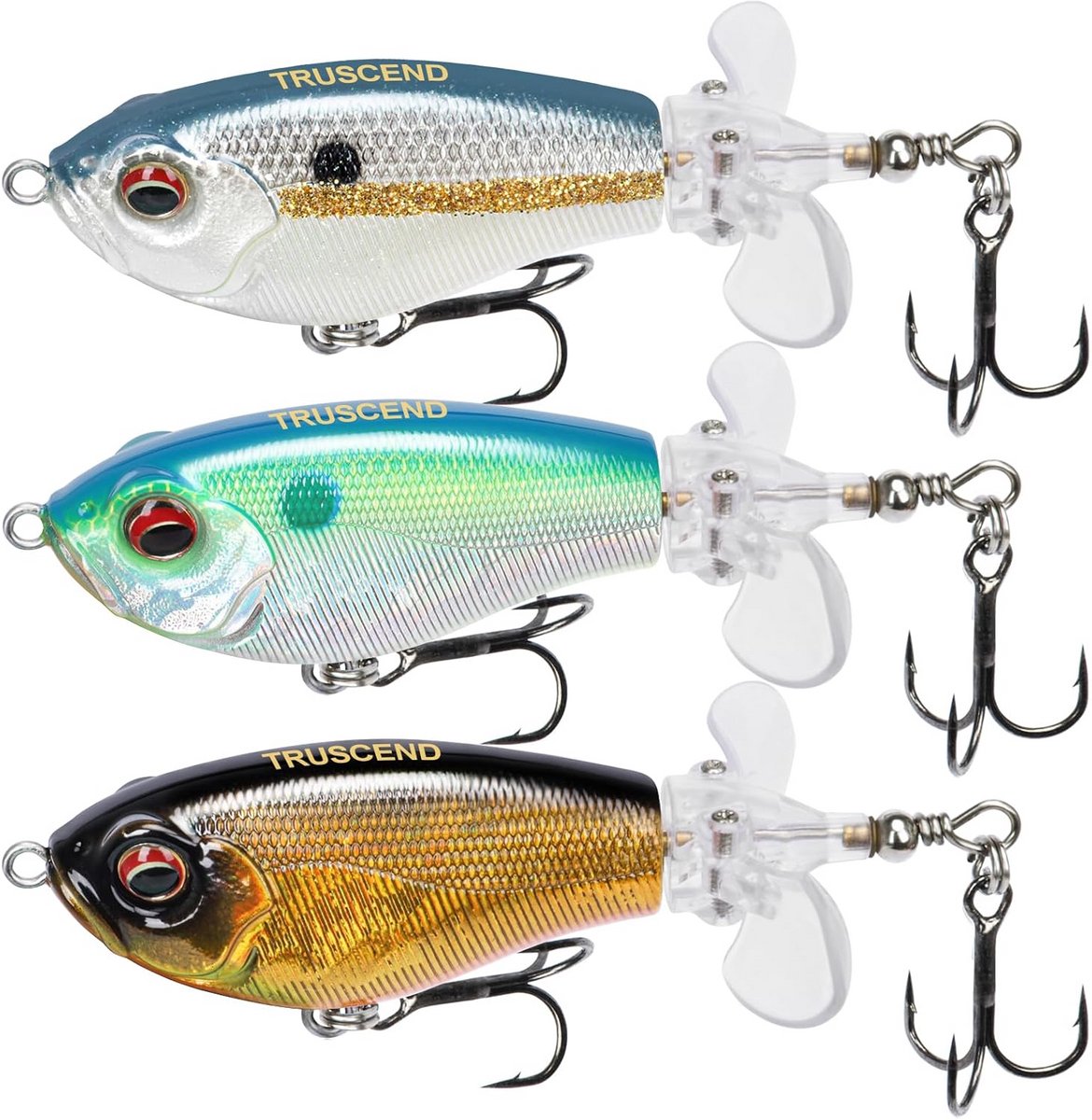 Topwater Kunstaas Set voor Vissen op Baars, Snoek en Meerval