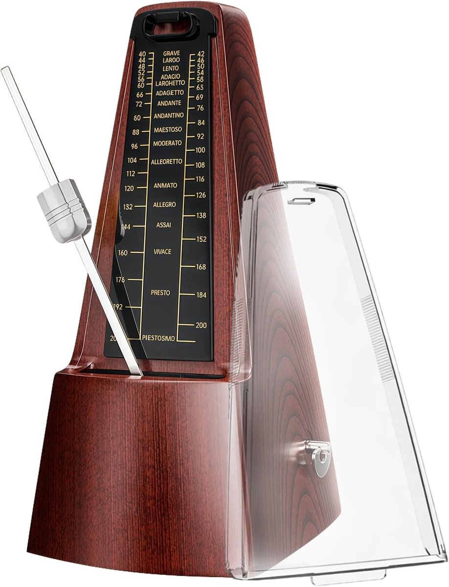 Mechanische Metronoom - Ritme Machine - Muziek Oefenen - Transparant Ontwerp - 600 gram
