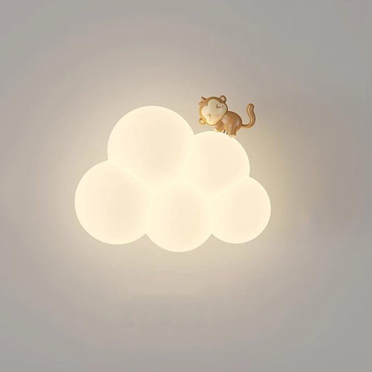 Wandlamp Kinderkamer - Nachtlampje Meisjes - Slaapkamer Verlichting - Dimbare LED - 19x21x8 CM - Melkwit