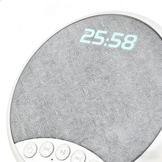 Slaap Geluidsbox - Witte Ruis Apparaat - Rustige Nachtrust - Ingebouwde Wekker - Compact Ontwerp - Wit Grijs — afbeelding 5