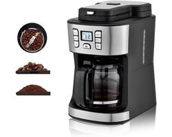 Volledig Automatische Koffiezetter - Bonen tot Koffie - Verse Koffie Maken - 24 Uur Programmeerbaar - 1.8 Liter Capaciteit