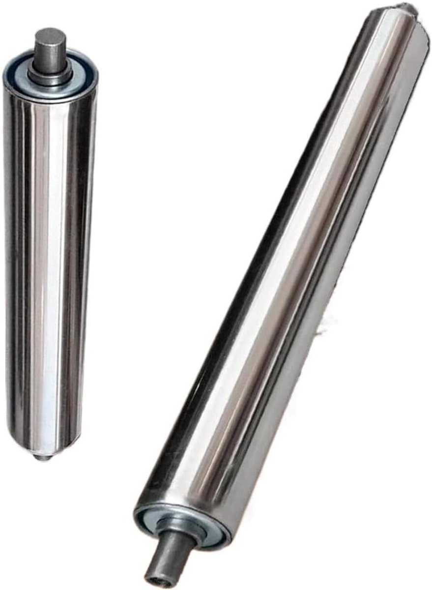 Transportband Rollen - Materiaal Handling - Industrieel Transport - Roestvrij Staal - Lengte 550mm Diameter 25mm