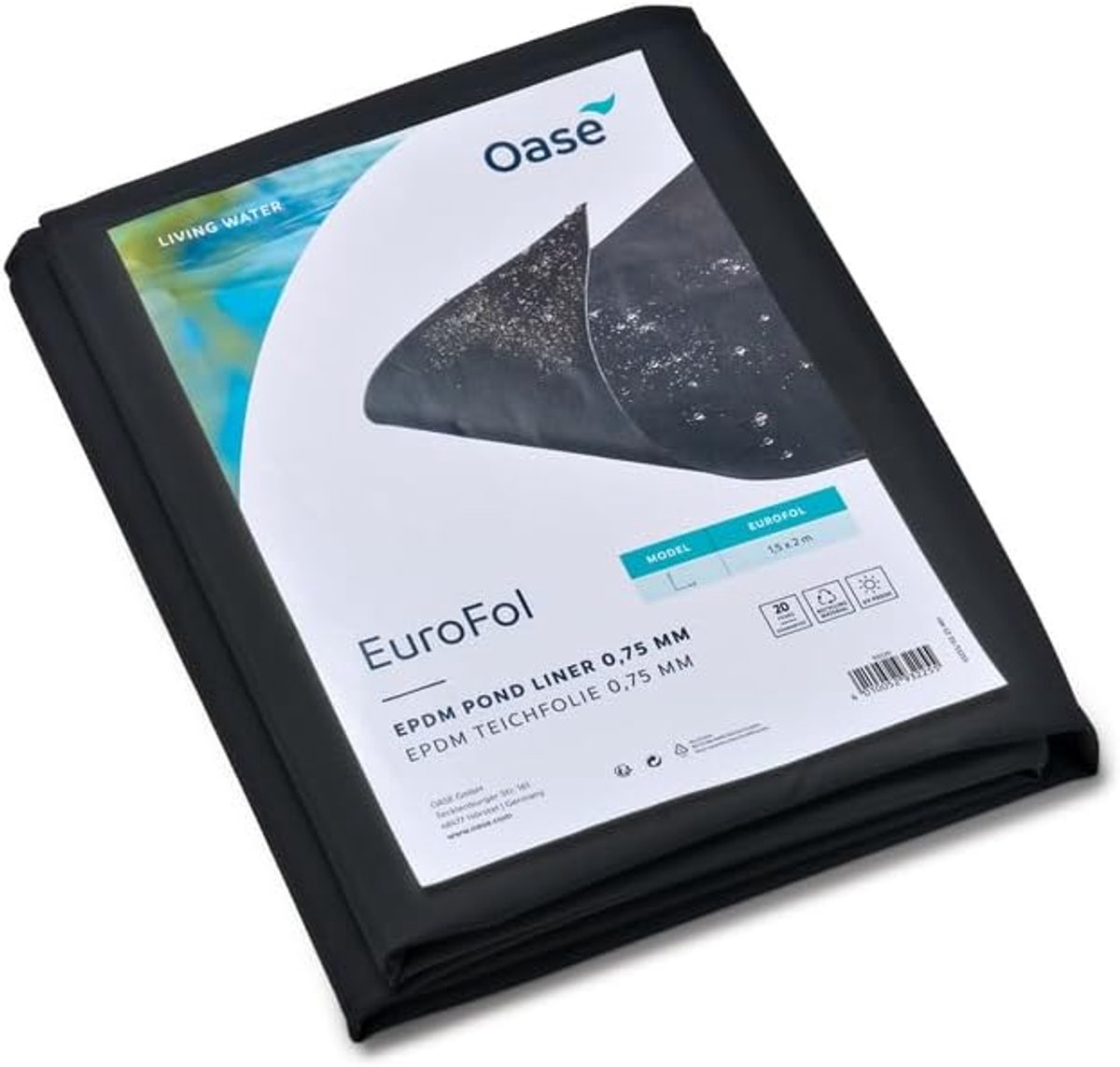 Vijverfolie Set - EPDM Rubber - Waterdicht Maken - Milieuvriendelijk Materiaal - 2 x 15 Me