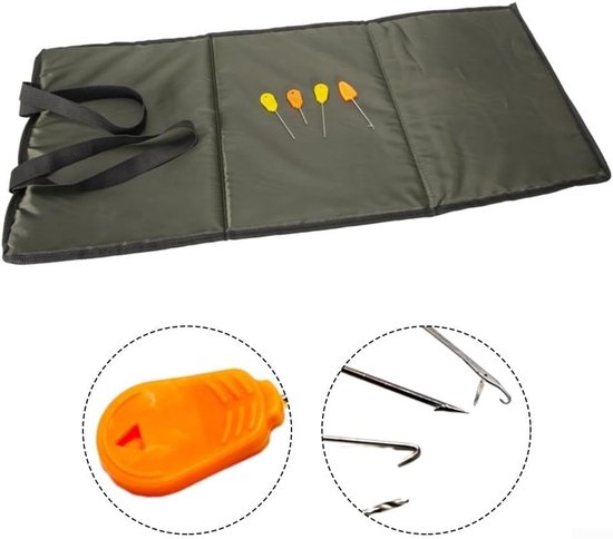 Vissen Onthaakmat - Vismat Landing - Karper Vissen - Opvouwbaar Lichtgewicht - 80x35cm - Groen Zwart van VISSEN — afbeelding 5