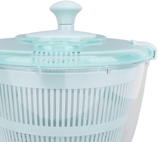 Slacentrifuge - Groente Droger - Salades Maken - Eén Hand Bediening - 5 Liter Capaciteit - Zeeblauw — afbeelding 4