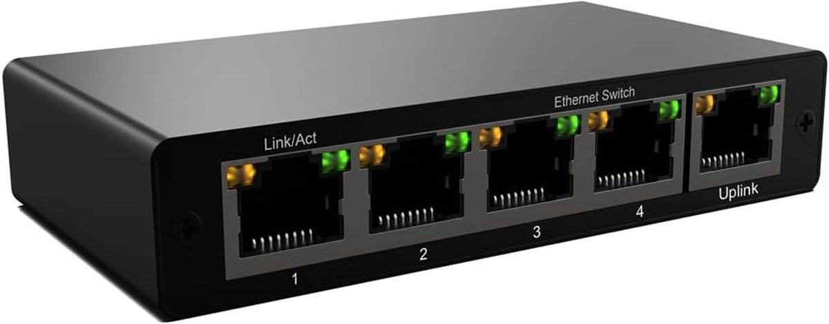 Netwerk Splitter - Gigabit Ethernet Hub - Internet Delen - 1 A 4 Poorten