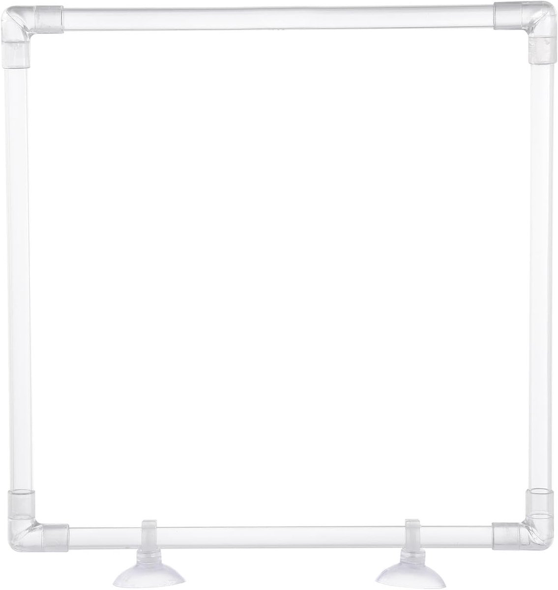 Visvoer Ring - Voederstation Aquarium - Voeding Vissen - Drijvend Ontwerp - 23 x 23 cm - Transparant