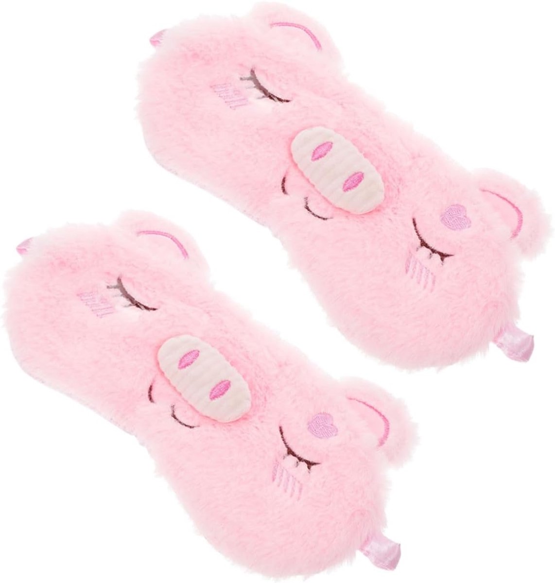 Slaapmaskers Kinderen - Oogmaskers Zacht - Ontspannen Slapen - Lichtdicht Cartoon Design - 19.5x13cm - Roze