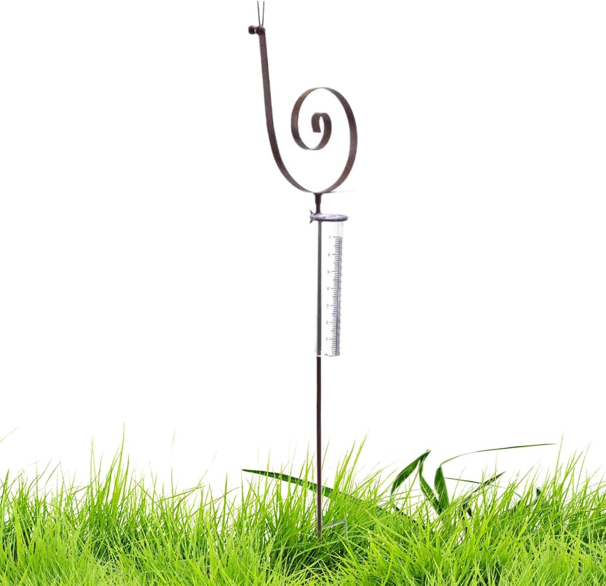 Regenmeter Tuin - Neerslagmeter Weer - Buiten Meten - Decoratief Metaal Beeld - 93cm Hoog