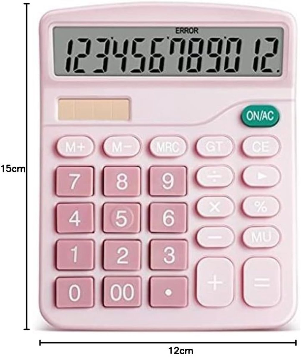 Digitale Rekenmachine - Bureau Rekenmachine - Financiële Berekeningen - Zonne-energie en Batterij - 15 x 12 cm