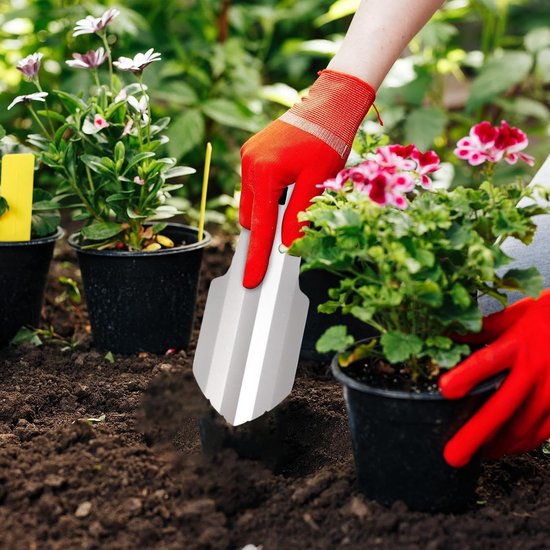 Tuinhandschep - Metaal plantgereedschap - Planten verpotten - Roestvrij titanium - Compact formaat — afbeelding 2