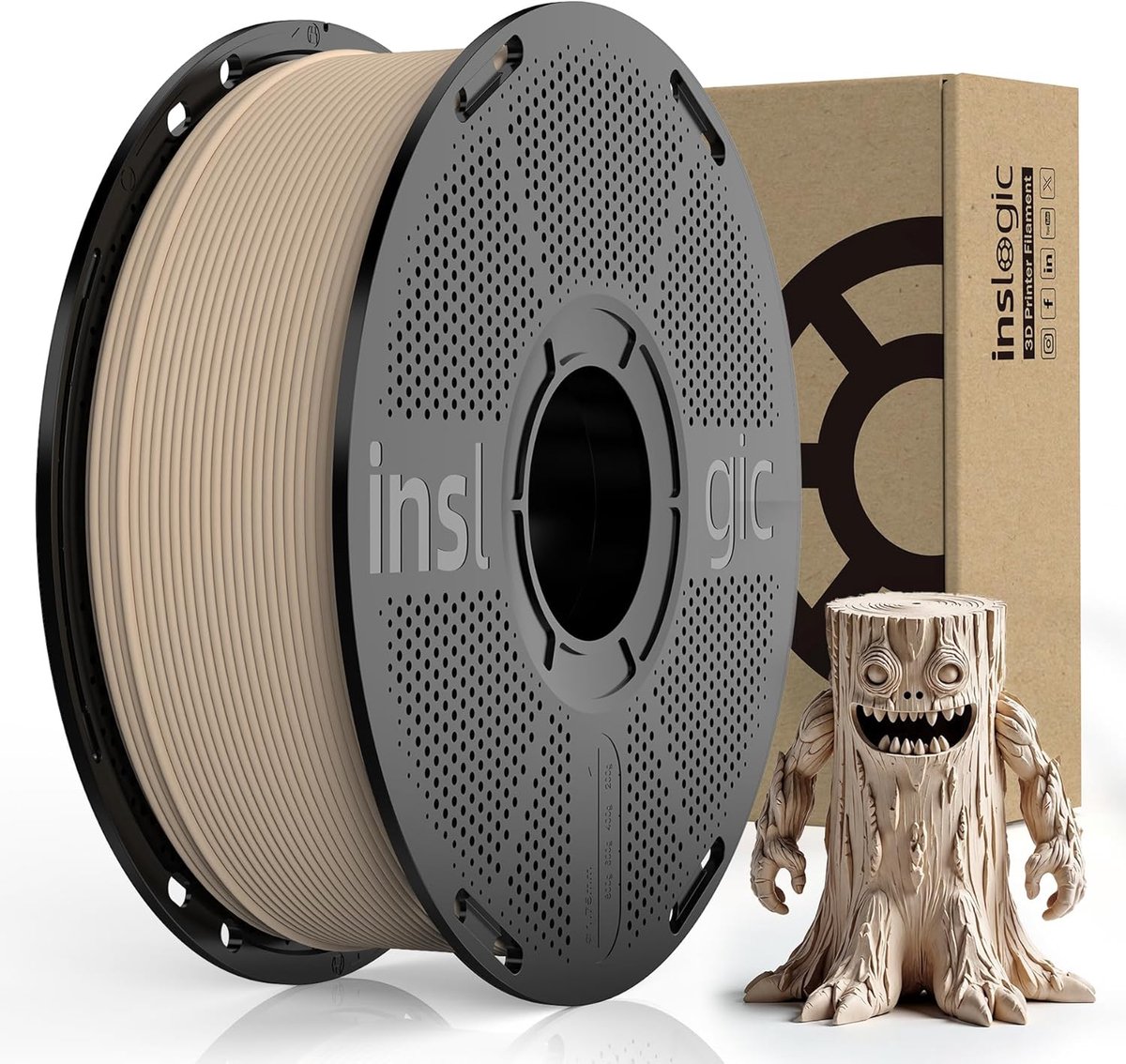 PLA Filament - Hout filament - 3D printen - Houtachtige textuur - 1.75mm - Esdoornhout