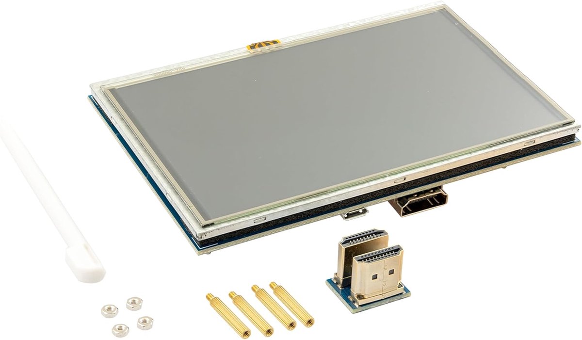 TFT LCD Scherm - Touchscreen Monitor - Mini PC Display - HDMI Aansluiting - 5 Inch - Zwart