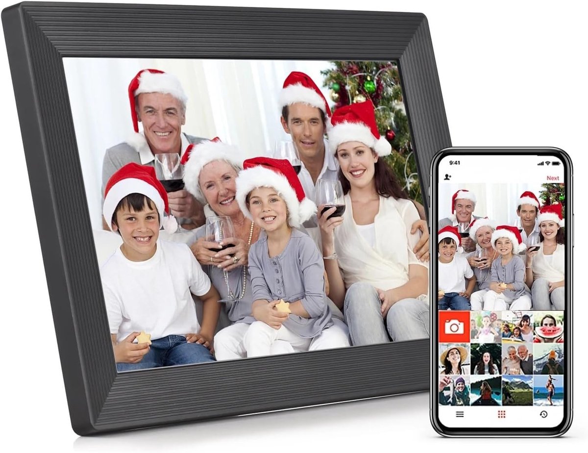 Digitale Fotolijst - Smart WiFi Album - Foto's Tonen - IPS Touchscreen - 101 Inch - Zwart