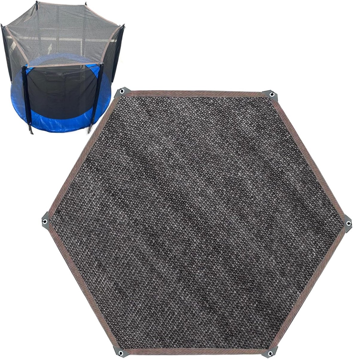 Trampoline Dak - Schaduwdoek - Buiten spelen - UV-bestendig en waterdicht - Diverse maten - Zwart