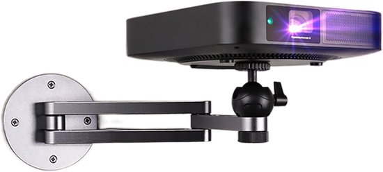 Projector muurbeugel aluminium 10kg draagkracht universeel 1/4 inch schroefgat zilver stevig verstelbaar