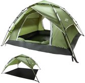 Eastwall Kampeertent - Pop-up Campingtent - 230 x 230 cm - UV bescherming - 3-4 personen - Tent - Groen