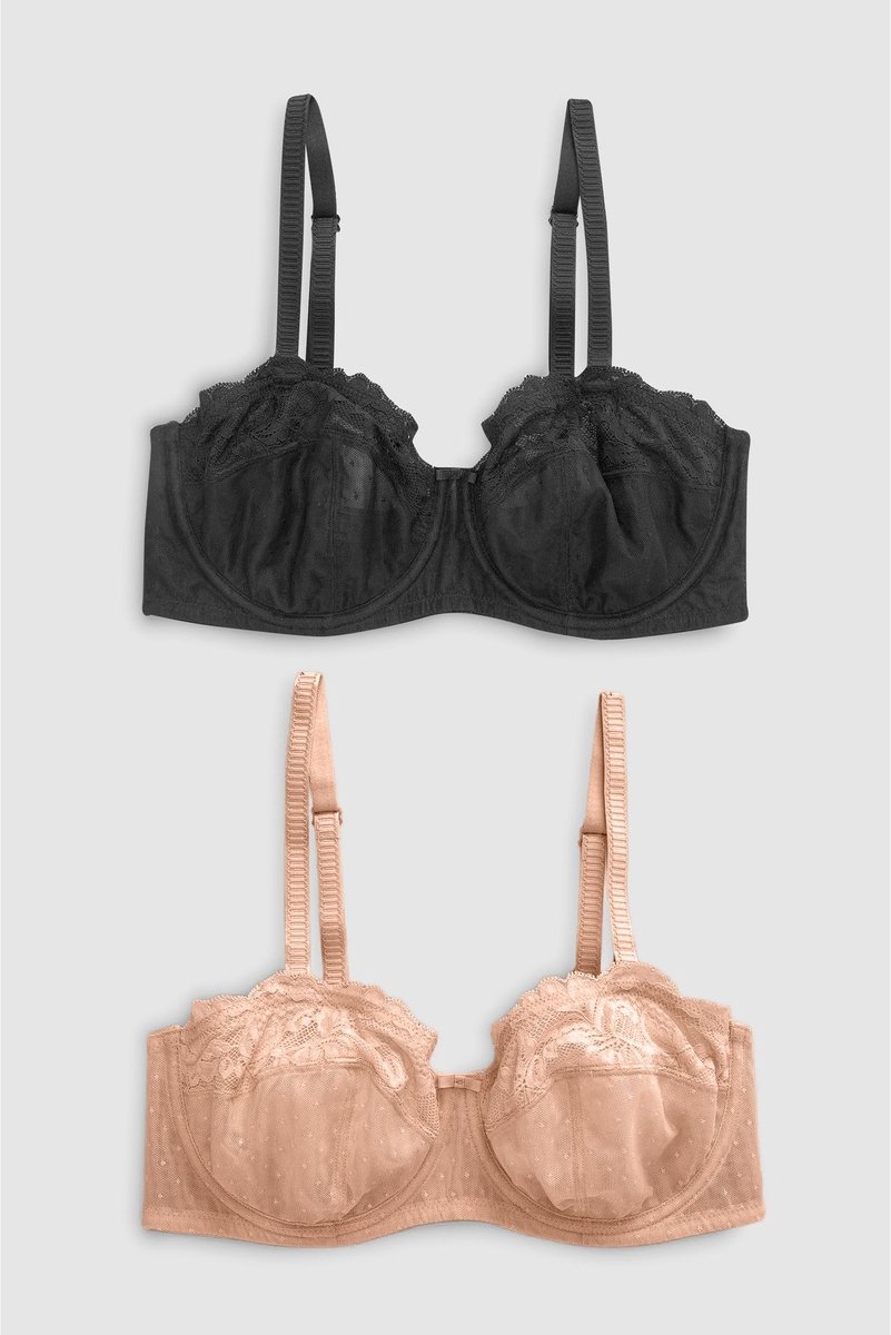 Next - Dames - 2 Strapless DD+ beha's zonder vulling - Zwart