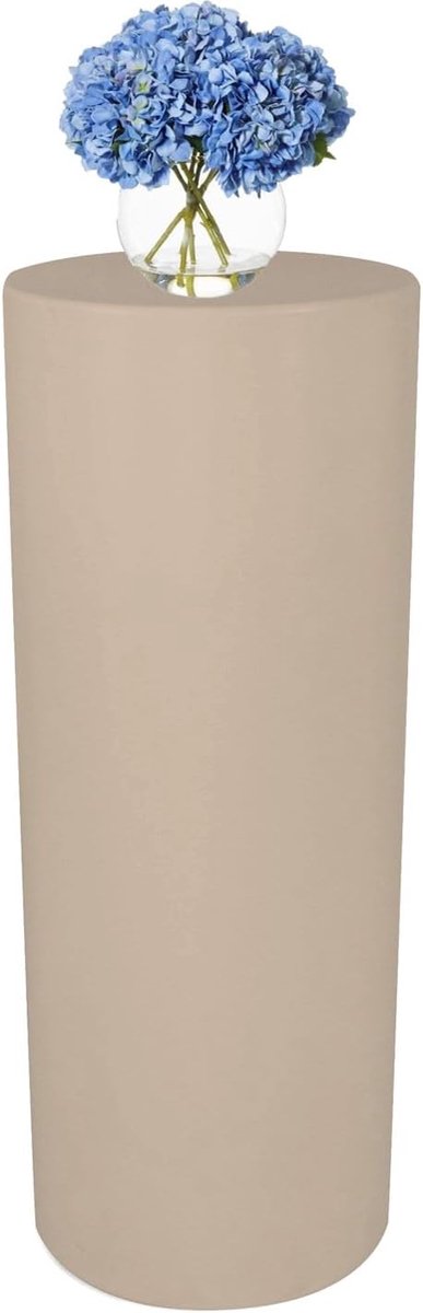 Cilindrische zuil - Decoratieve standaard - Feestdecoratie - Gemaakt in Italië - 90 cm hoog - Duifgrijs