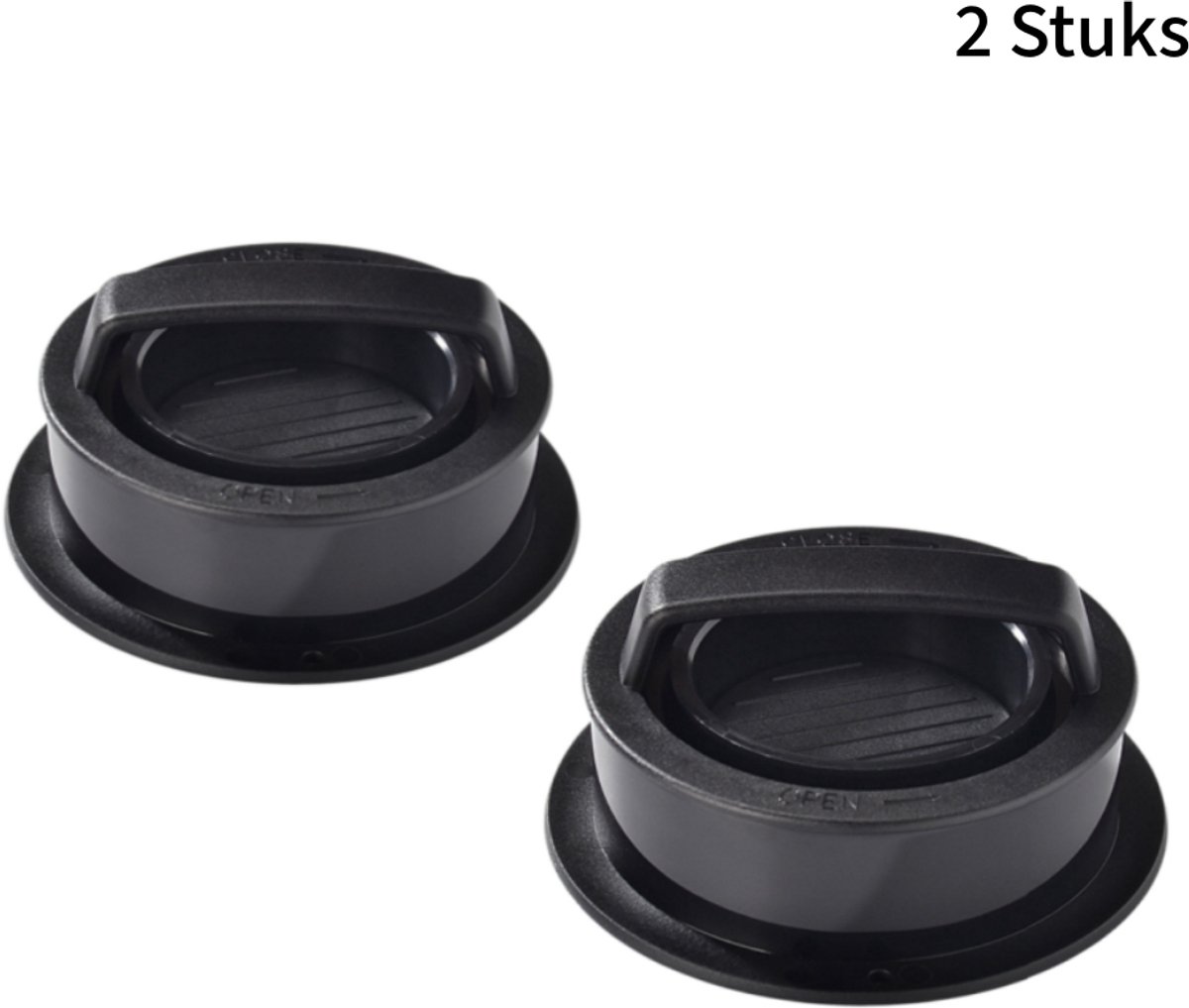 2 stuks hamburger pers - vleesburger maker - DIY burger vorm - set - zwart