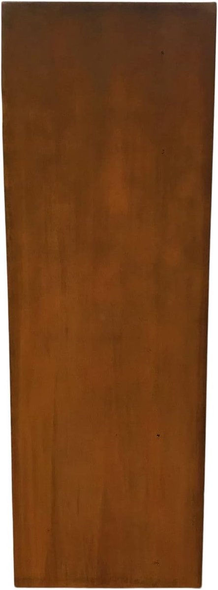 Cortenstaal Zuil - Pilaar Sokkel - Tuindecoratie Buiten - Vorstbestendig Weervast - 34x34x100cm - Roestbruin
