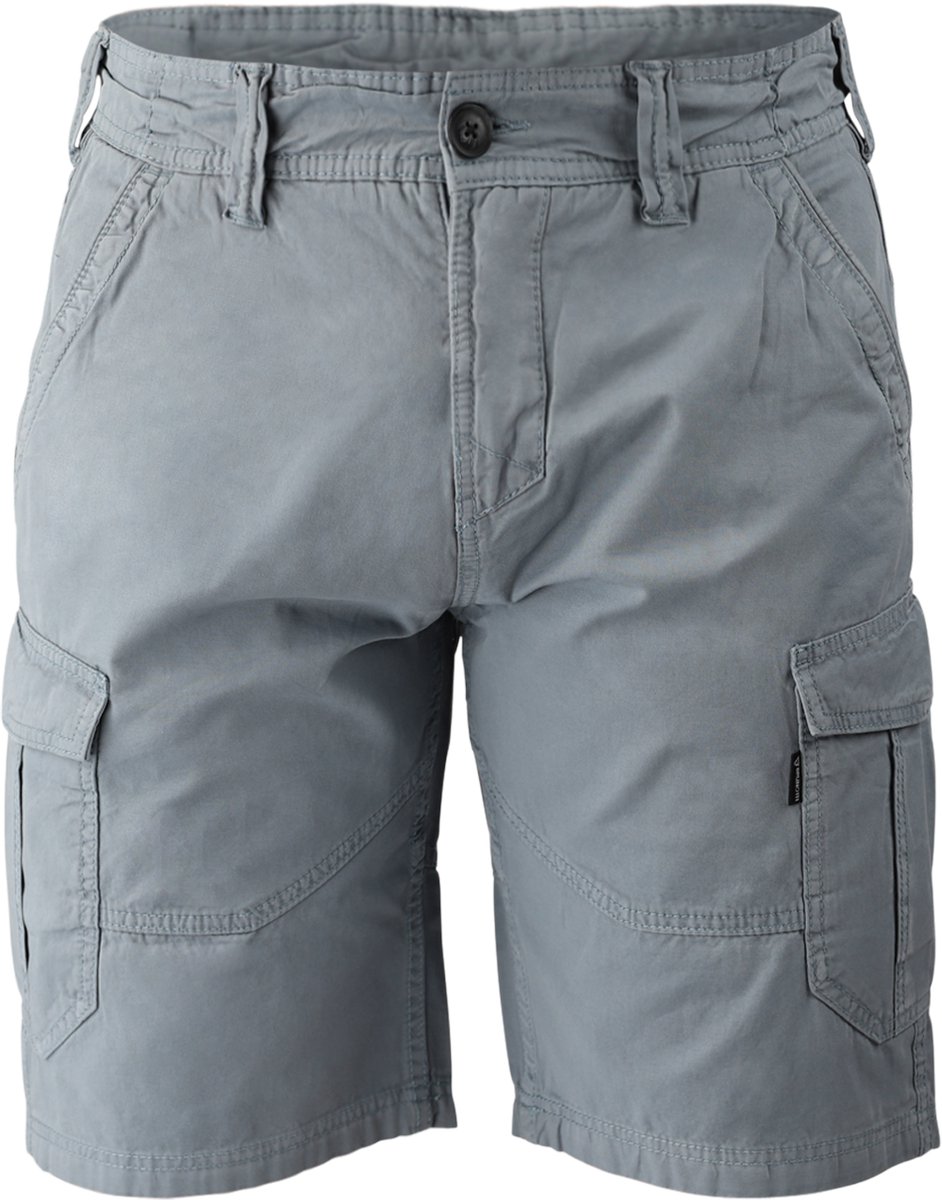 Brunotti Caldo Wandelbroek Steel Korte Broek Heren met Zakken Cargo Broek 100% Katoen Blauw