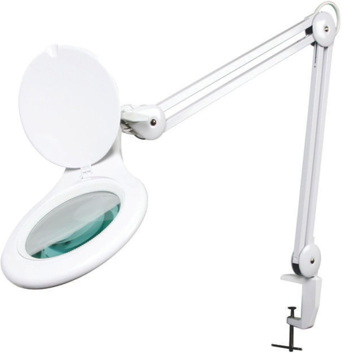 Loeplamp met Klem - Vergrootlamp Werktafel - Precisiewerk Hobby - 60 Ledlampen Dimbaar - Armlengte 106cm - Wit