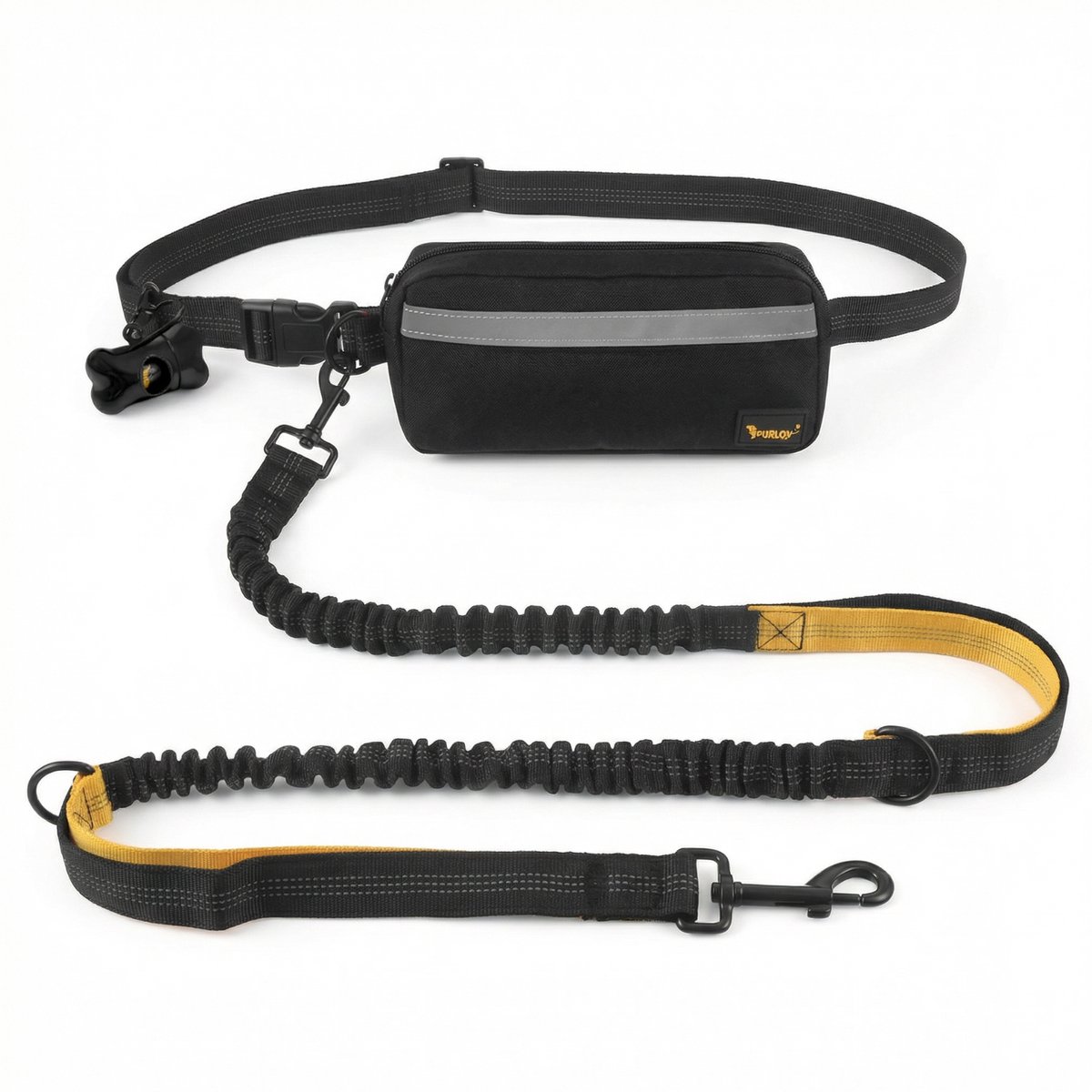 Purlov Handsfree Hondenriem met Heupgordel – Hardlopen & Wandelen tot 50 kg
