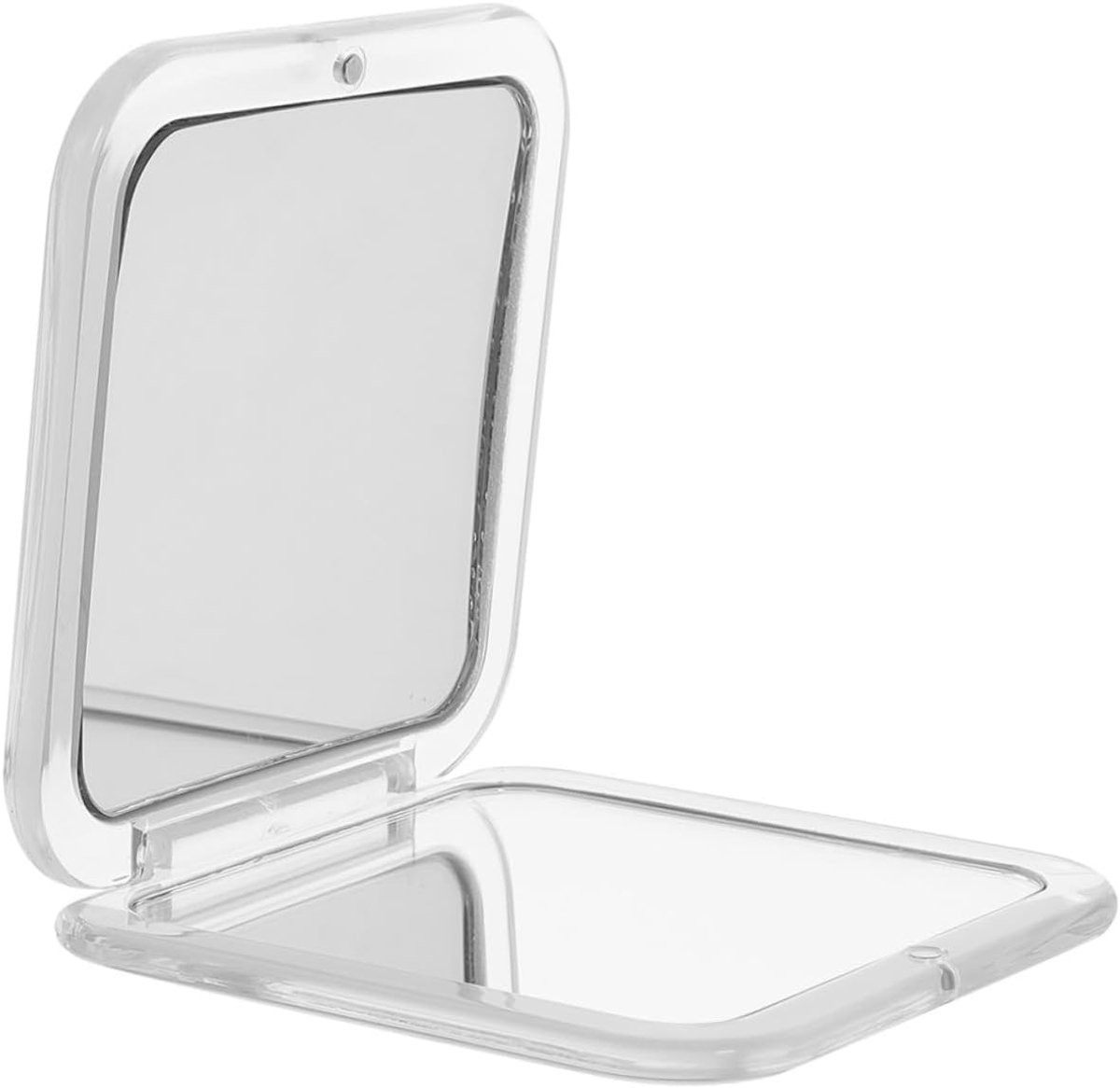 Zakspiegel - Compacte spiegel - Make-up aanbrengen - Dubbele vergroting - 8.3 cm - Wit