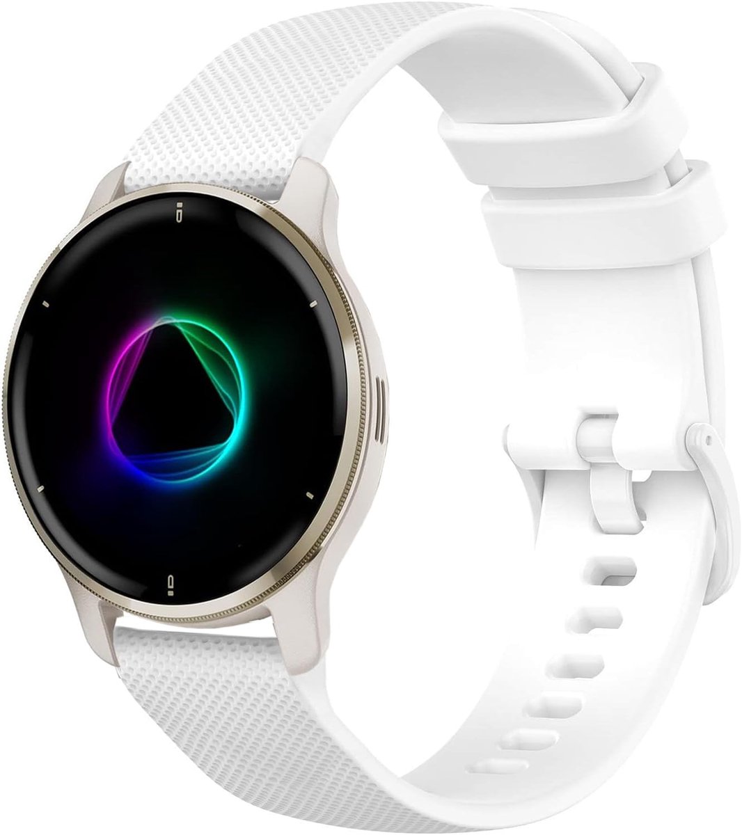 Vervangende Band - Siliconen Polsband - Horloge Accessoire - 20mm Universele Pasvorm - Zwart