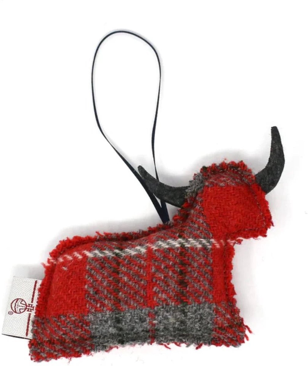 Kerstboomhanger tartan - hooglander - rood - Caroline Wolfe Murray