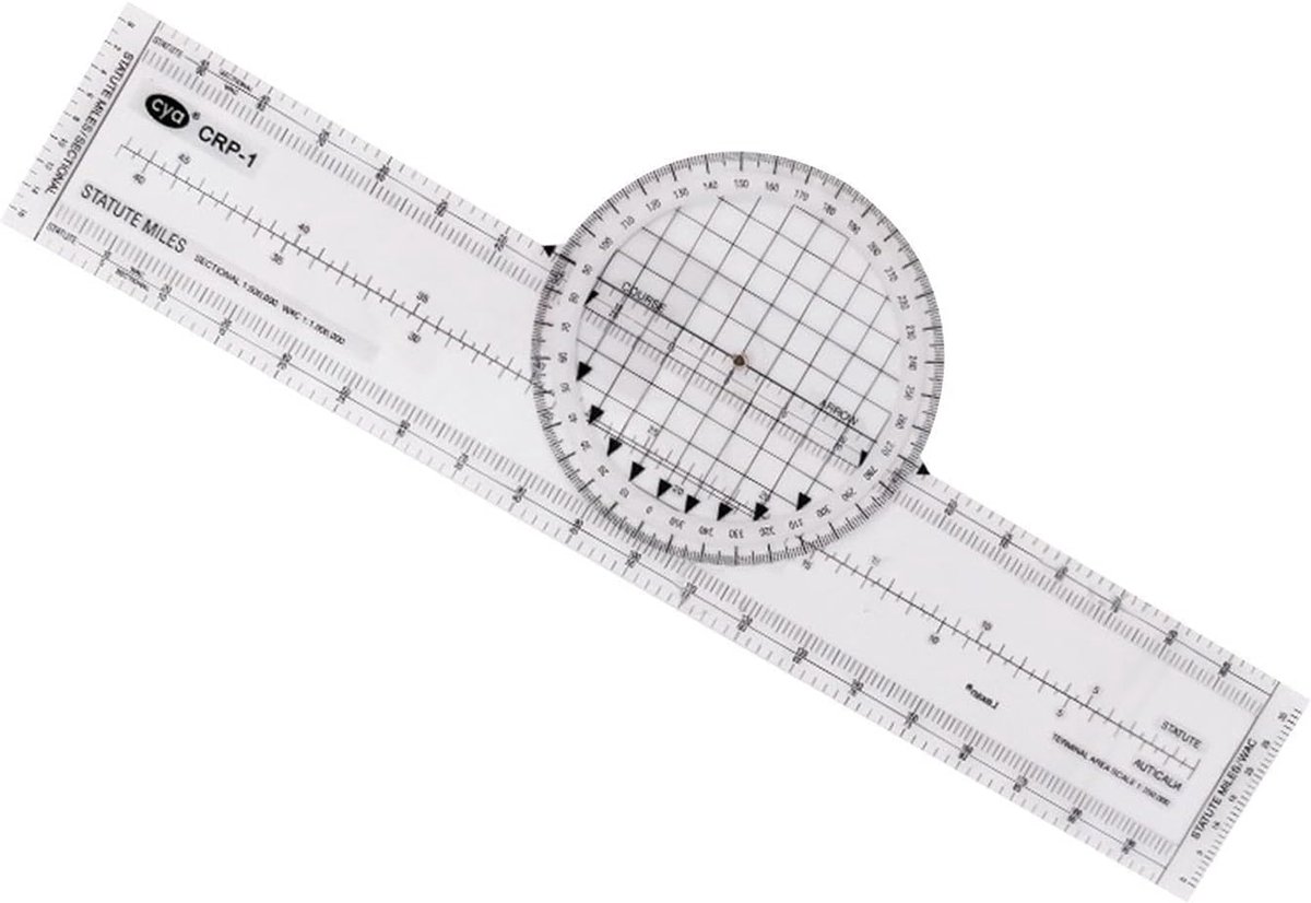 Technische Liniaal - Schuifmaat Plotter - Vluchtplannen Maken - 360 Graden Draaibaar - 6x33.5 cm