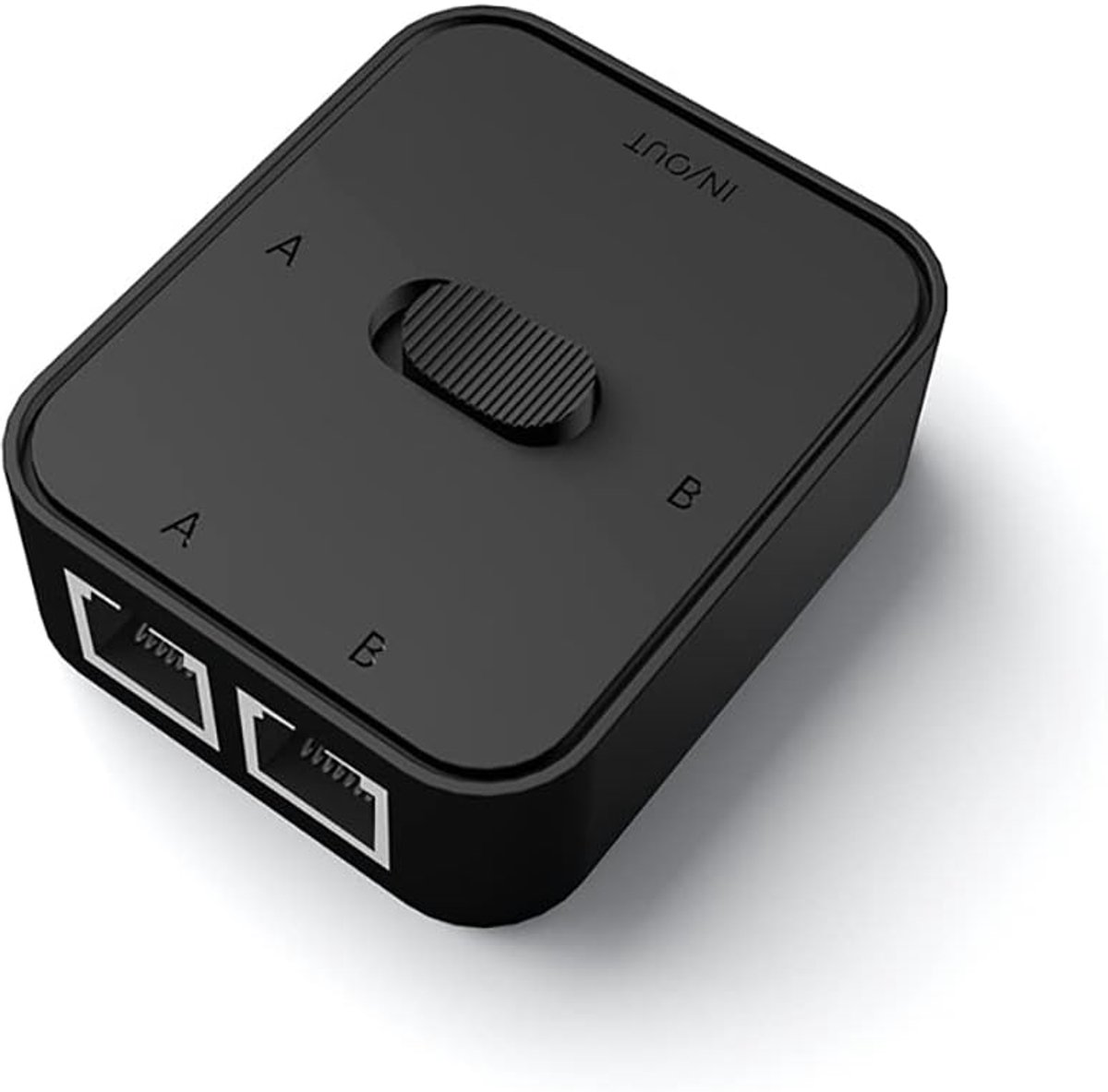 Netwerk Schakelaar - Ethernet Splitter - Internet Delen - 2 Poorts Handmatig - Compact Formaat - Wit