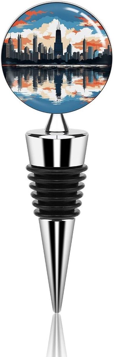 Wijnstopper - Flesafsluiter - Wijn Bewaren - Uniek Stadsontwerp - 10.4 cm - Stijl