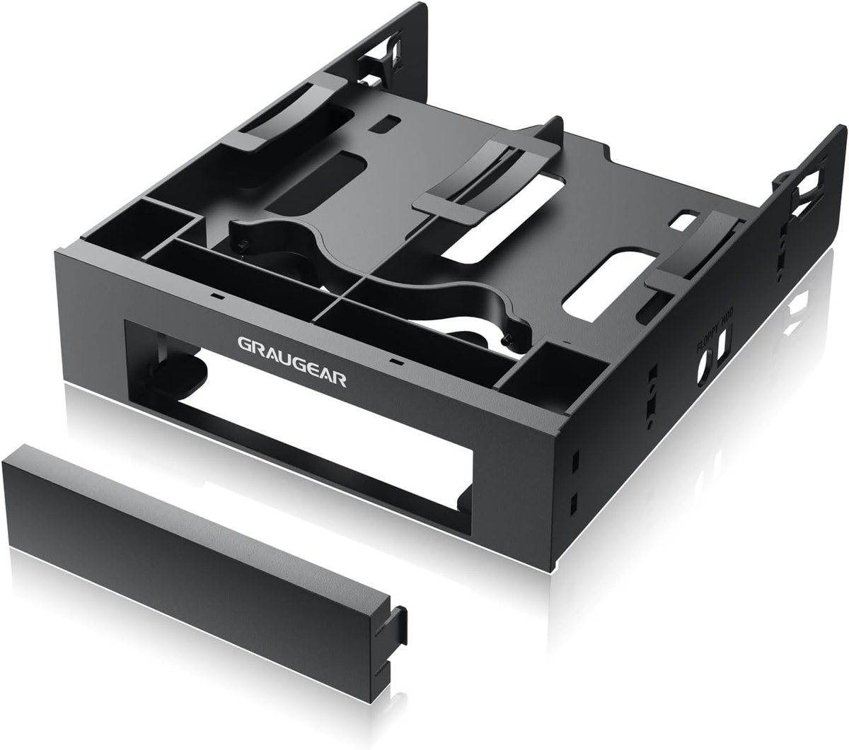 Inbouwframe voor 2x 2,5 inch en 1x 3,5 inch HDD/SSD in 5,25 inch schacht