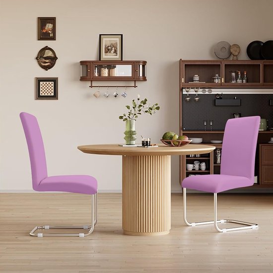 Universele Eetstoelhoezen Set van 4 - Stretch en Wasbaar voor Moderne Stoelen van Merkloos — afbeelding 2