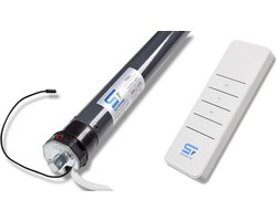 SCHARTEC radio rolluikmotor complete set met afstandsbediening - buismotor draadloze rolluikbesturing 40 en 60 mm as elektrische rolluik motor rolluikaandrijving (Tube F 10-60 met afstandsbediening)