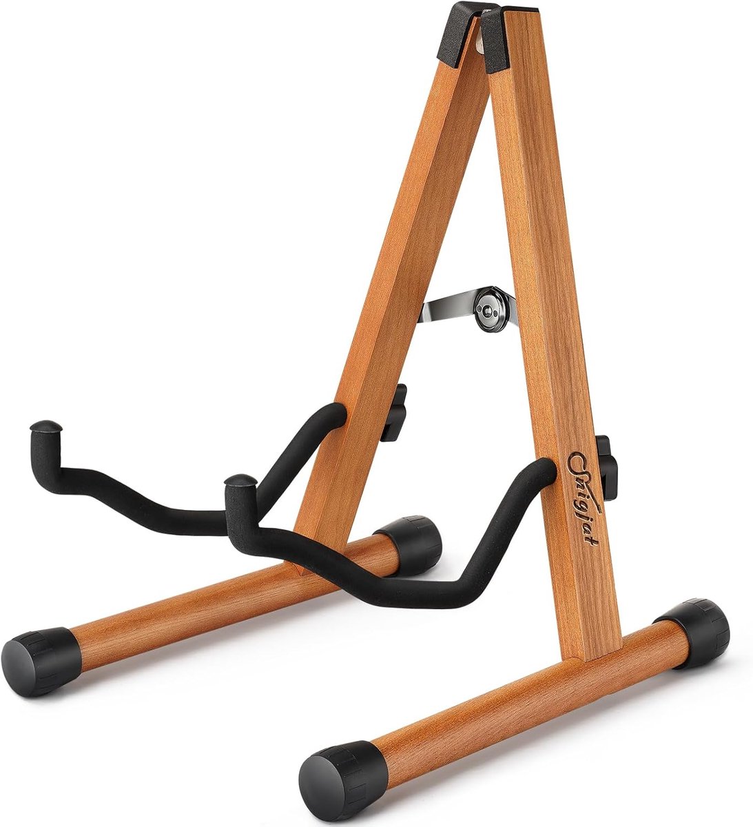 Opvouwbare A-frame houten gitaarstandaard voor akoestische en elektrische gitaren