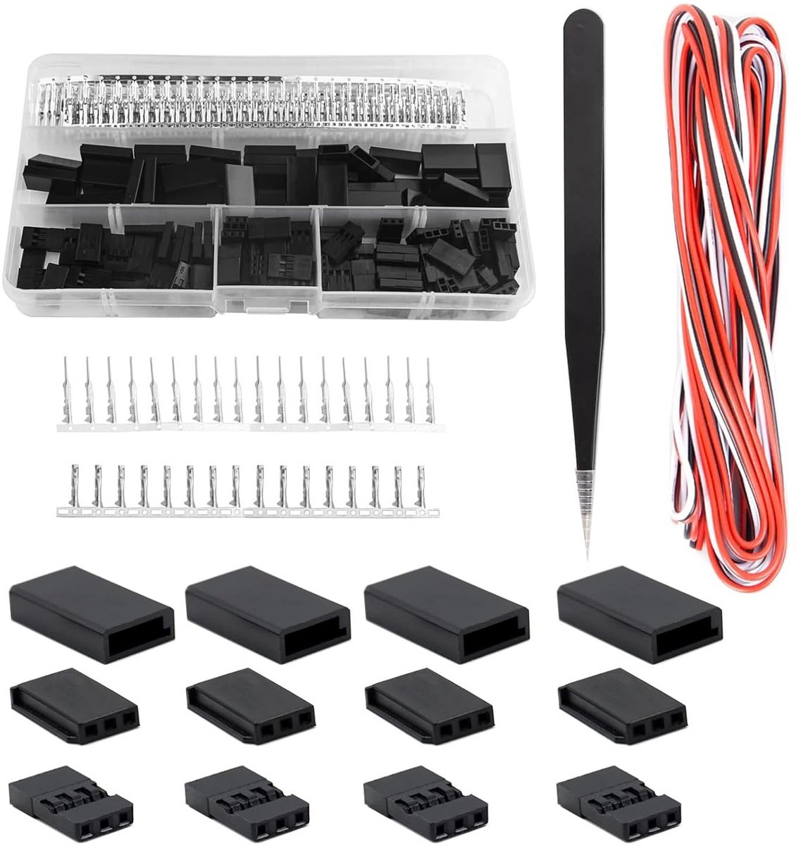 60 Sets Servo Stekkerset met 3 m Servokabel - Mannelijke & Vrouwelijke Dupont Connector voor RC Toepassingen