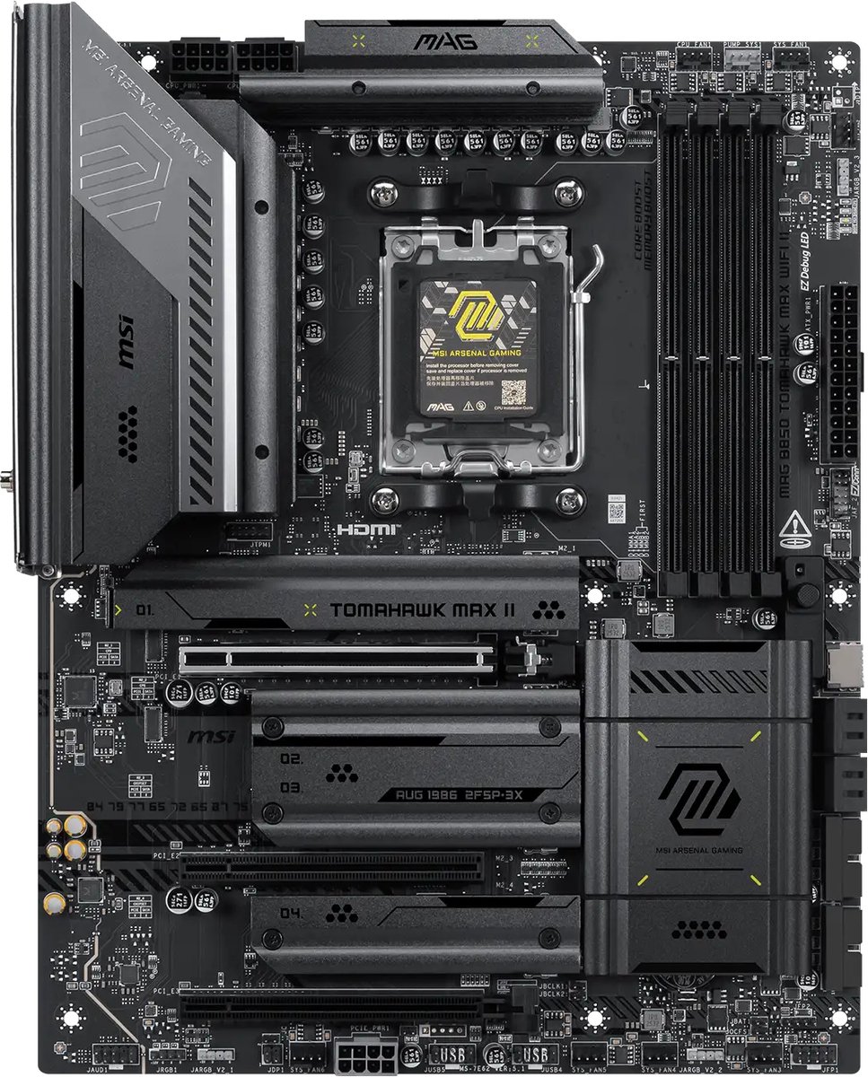MSI MAG B850 TOMAHAWK MAX WIFI II moederbord AMD B850 Socket AM5 ATX