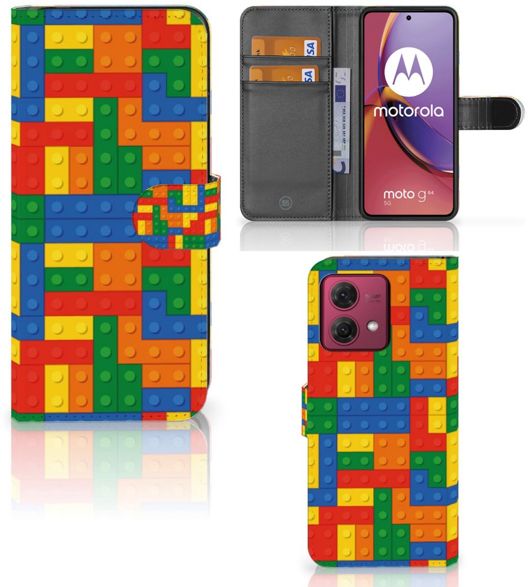 Motorola Moto G84 Telefoon Hoesje Blokken