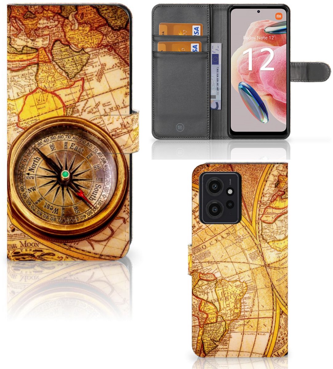 Xiaomi Redmi Note 12 4G Flip Cover Kompas