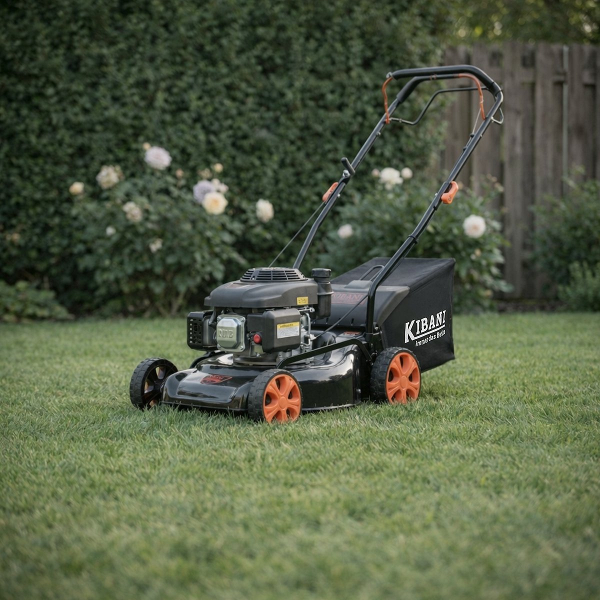 Kibani Benzine Grasmaaier 141cc – 2.2 kW / 3.0 PK – 41 cm Maaibreedte – 40L Opvangzak – 3 Maaihoogtes – Handgeduwd Grasmaaier – foto 8